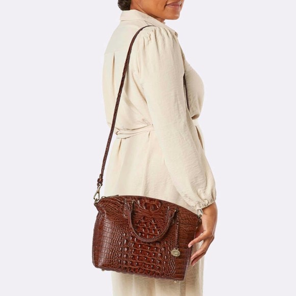 nwt BRAHMIN Duxbury Satchel Sunset Melbourne with detachable crossbody strap - Picture 16 of 16